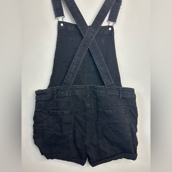 WallFlower Women’s Romper Shorts Denim Black Sharcoal Size L Casual Timeless - Picture 9 of 13